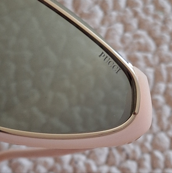 EMILIO PUCCI EP0043 Sunglasses In Shiny Pink / Smoke Mirror Org $298
